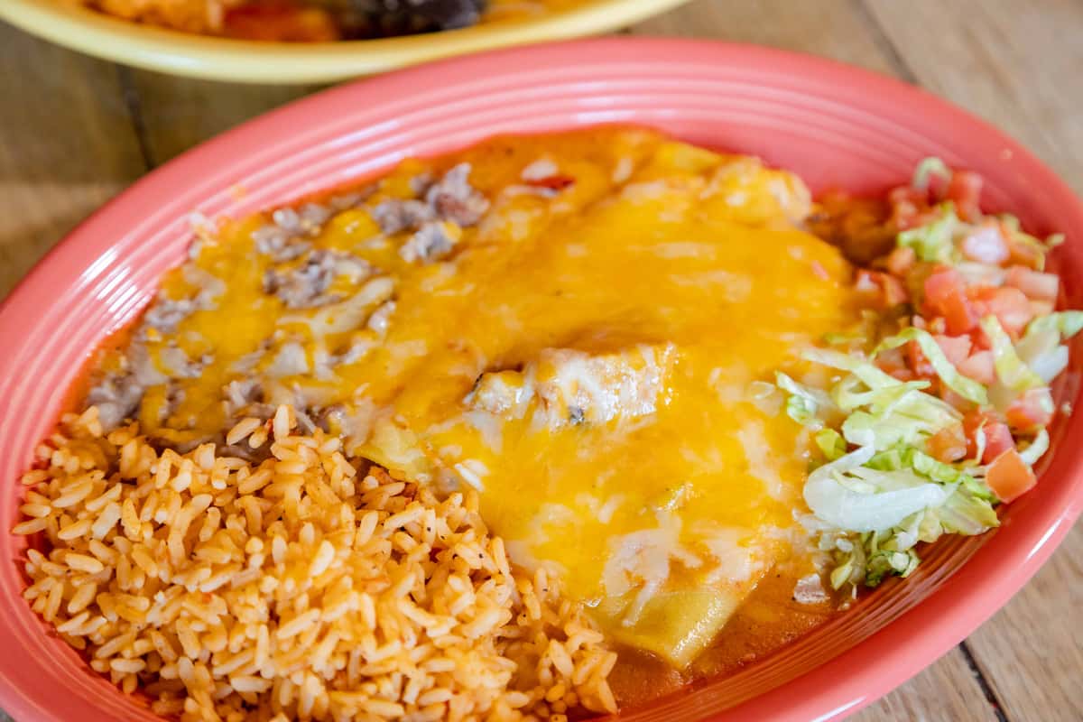 Pork & Guacamole Burritos - Cactus Flower Mexican Restaurant