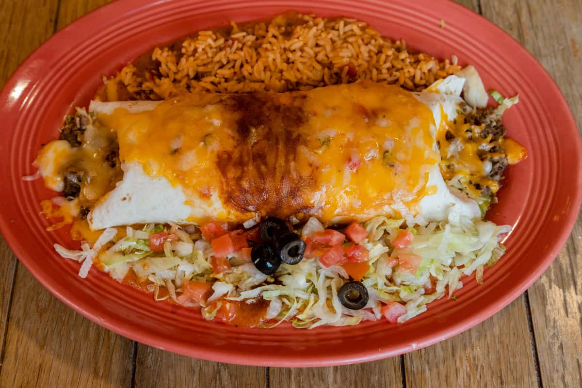 Monster Burrito Menu Cactus Flower Mexican Restaurant