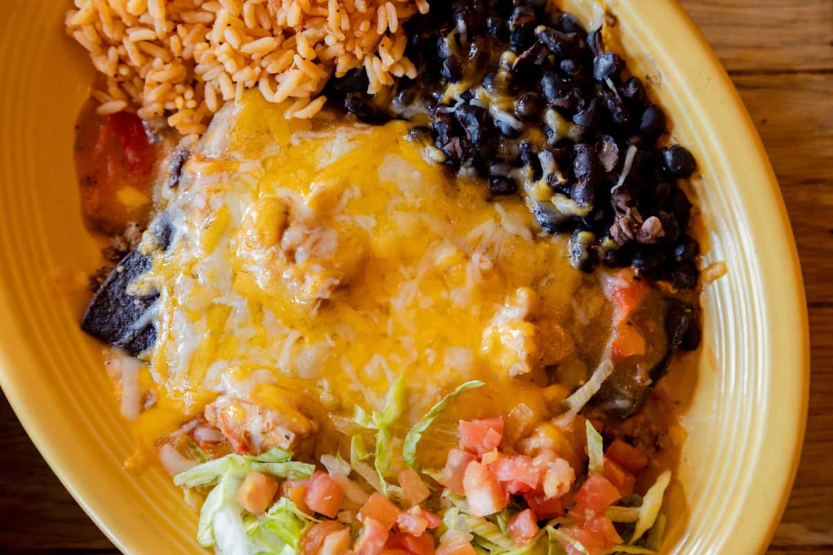 Blue Corn Enchiladas Menu Cactus Flower Mexican Restaurant