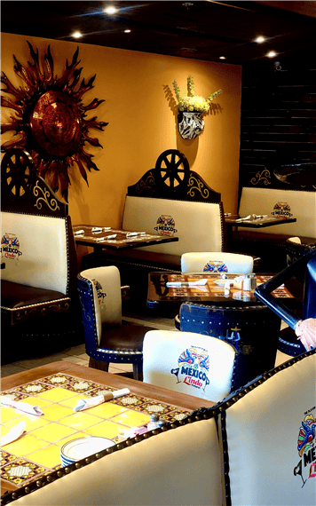 dining room at mexico lindo