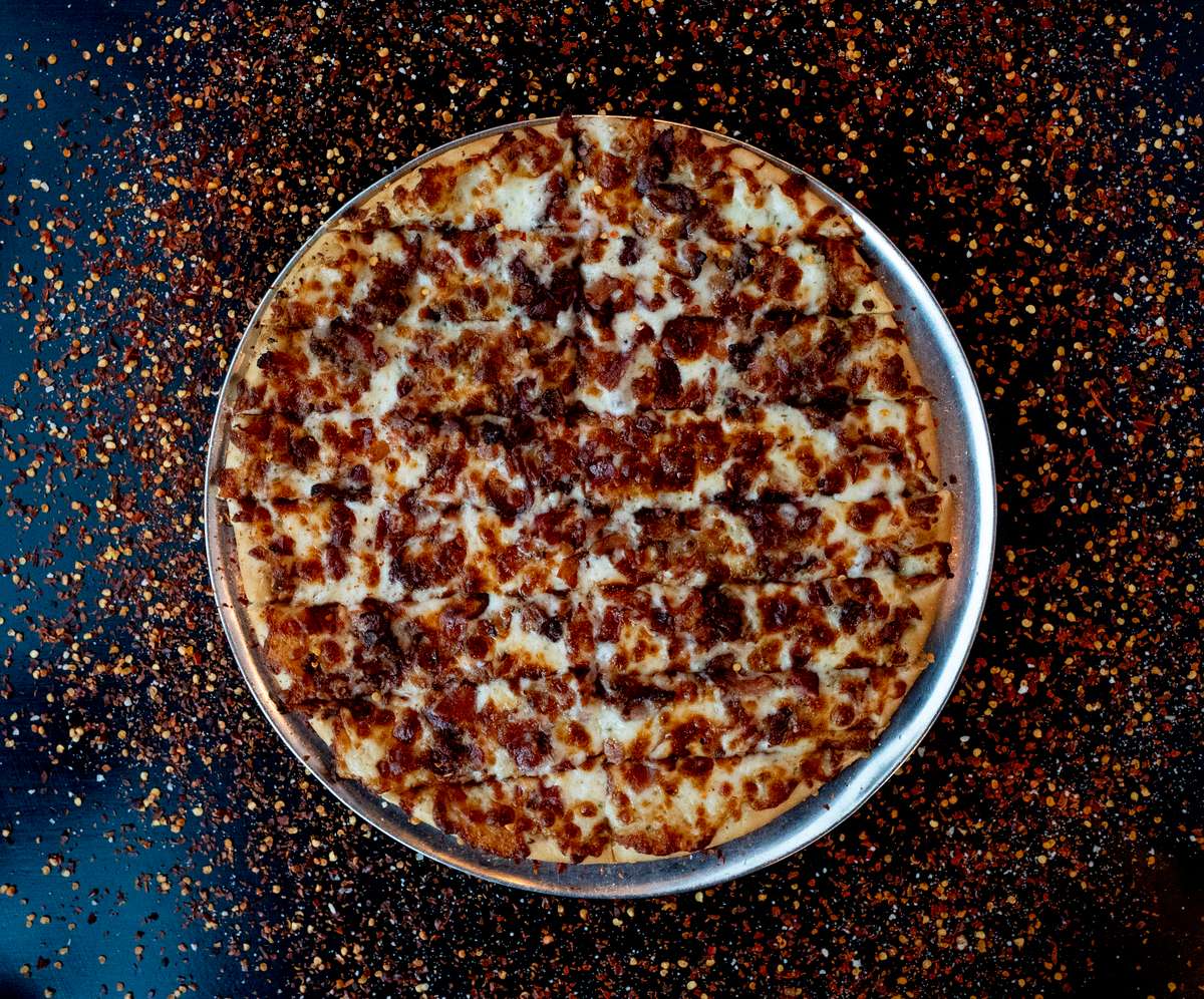 Cheesy Bacon pizza