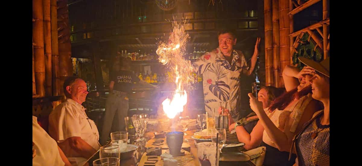 Fire at the table