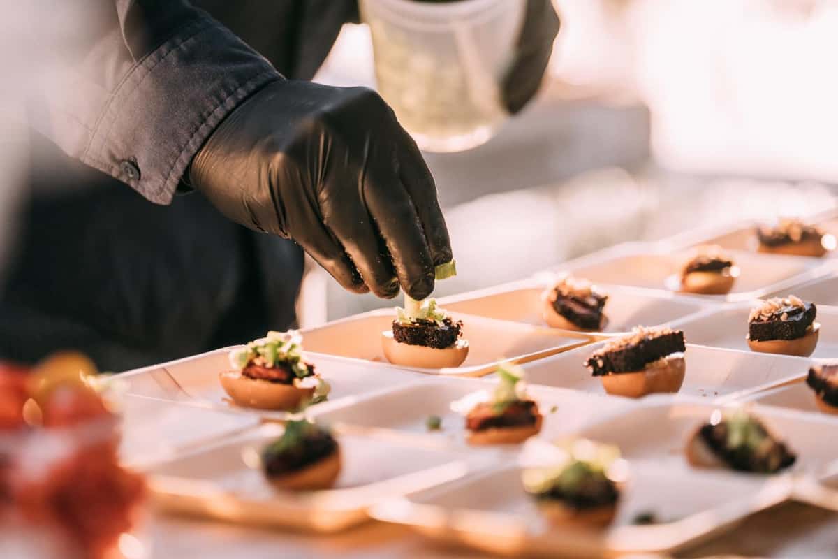 caterer preparing food