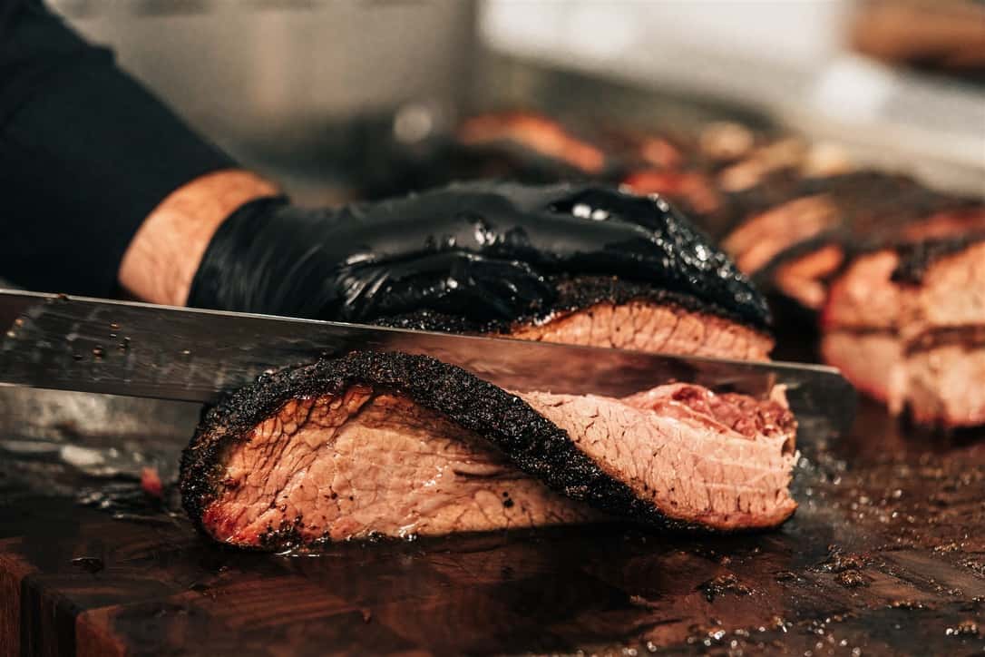 Picture of brisket being sliced