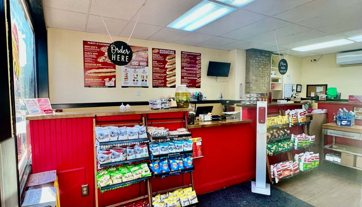 Front counter of a moes shop