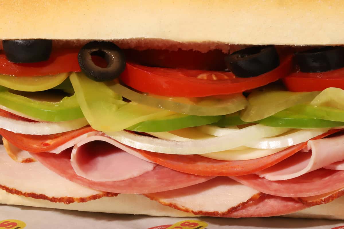 Close up of a Mozilla sandwich