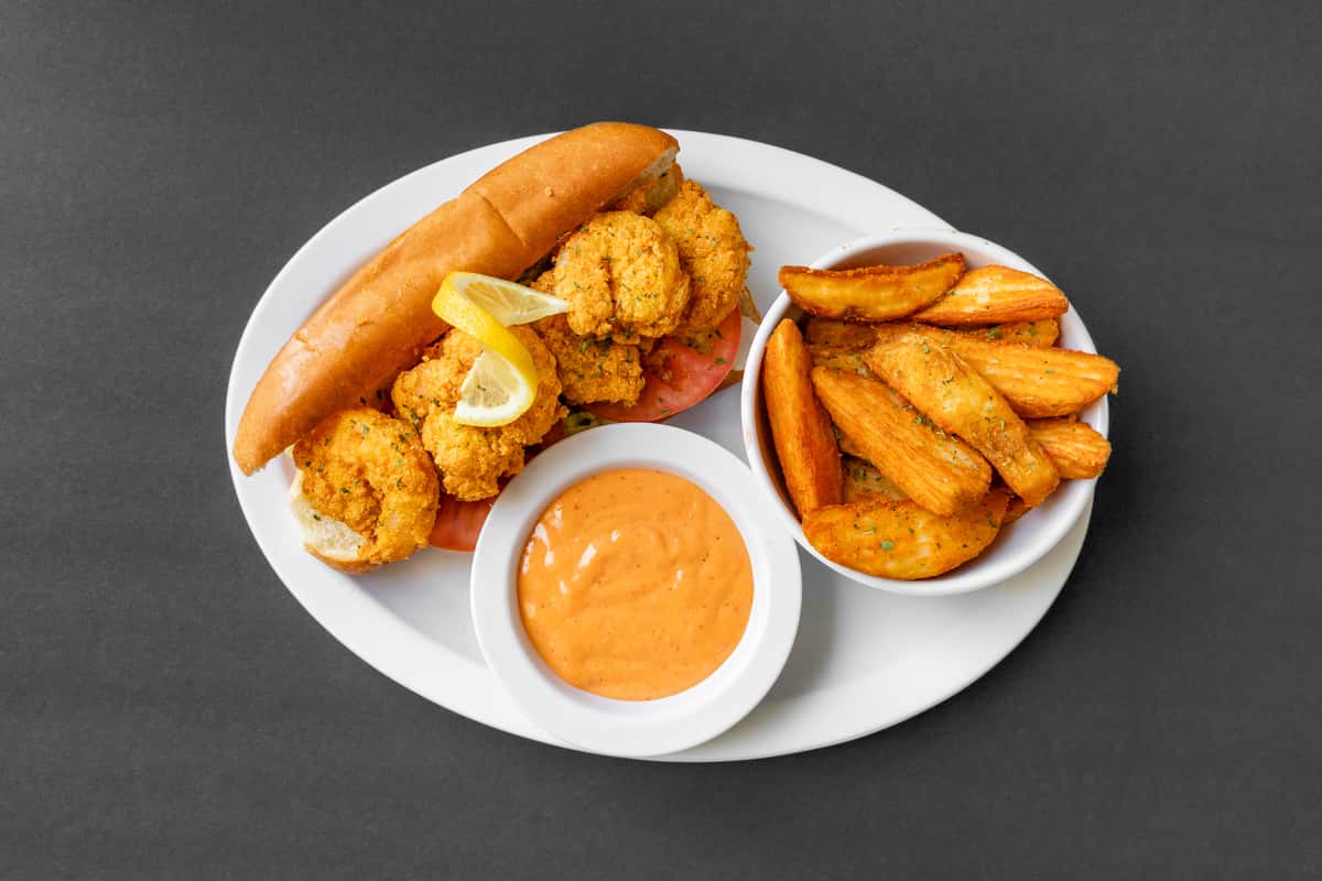 Shrimp Poboy And Fries