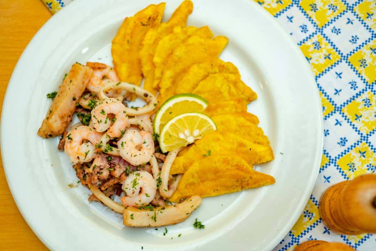 shrimp with plantain