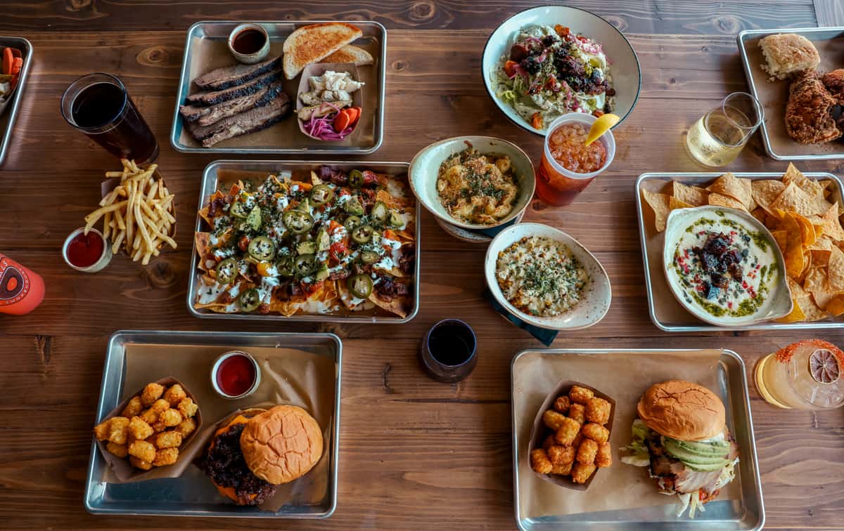 Variety of entrees crafted by Shoals, a Hospitality Alliance Concept