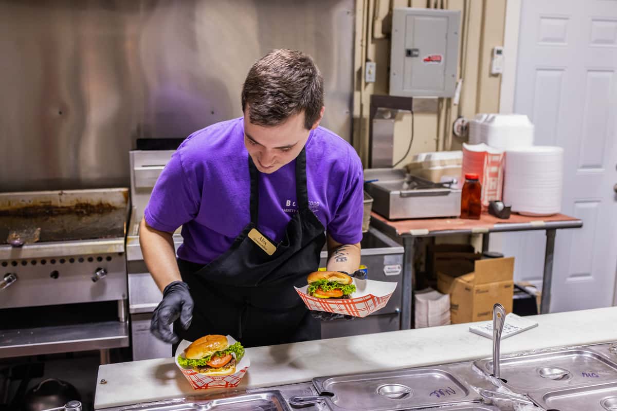 A man working