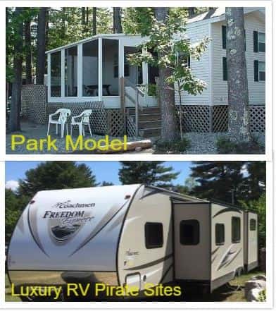 Park Model Rental & Luxury RV Pirate Sites