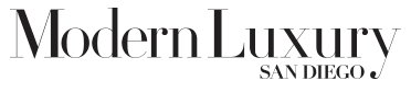 Modern luxury San Diego Magazine logo