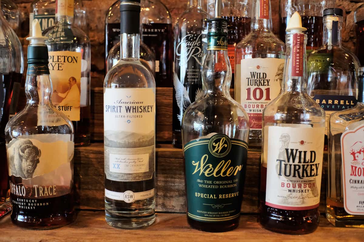 bottles of alcohol