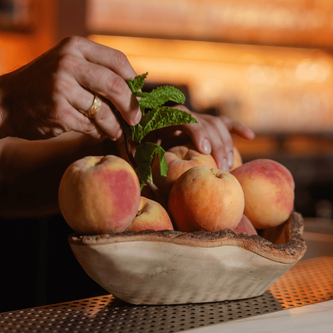 basket of peaches madre selva
