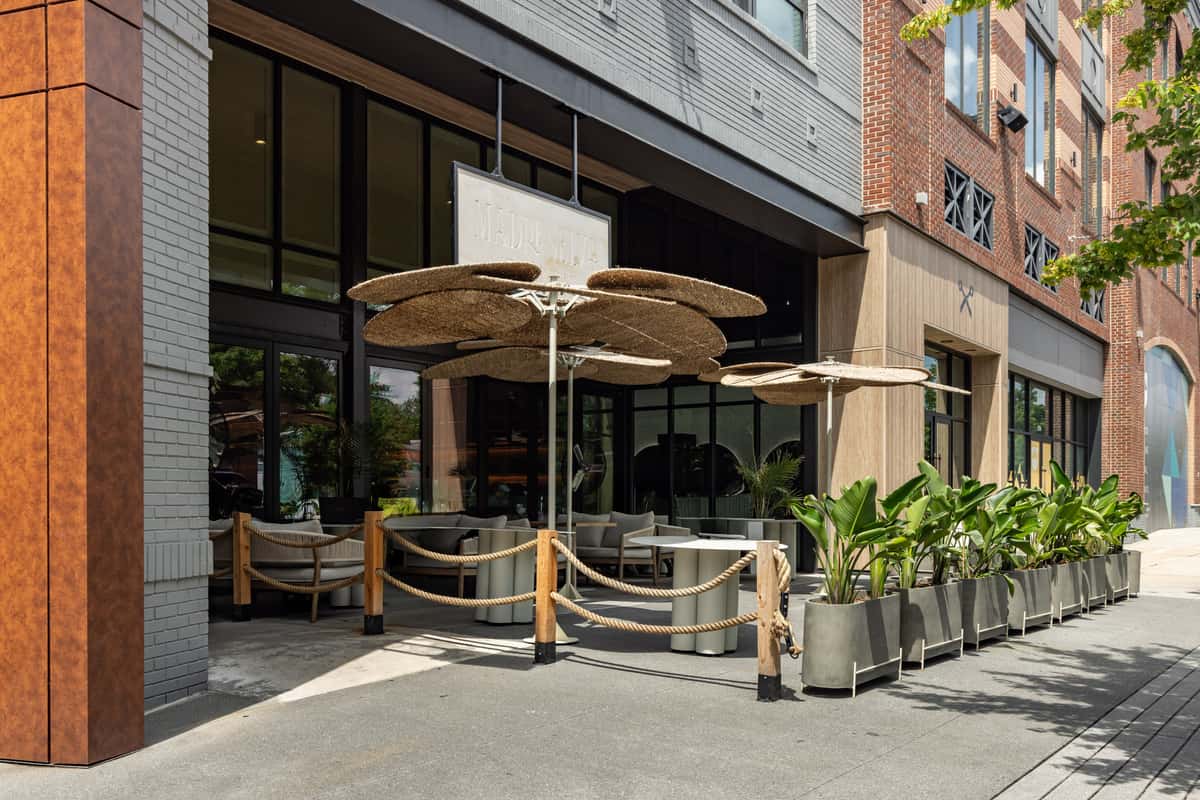 Outdoor patio area.