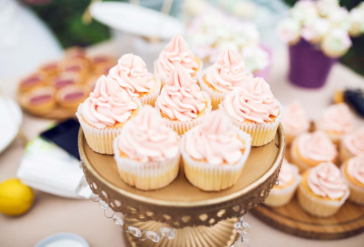 Cupcakes with pink frosting