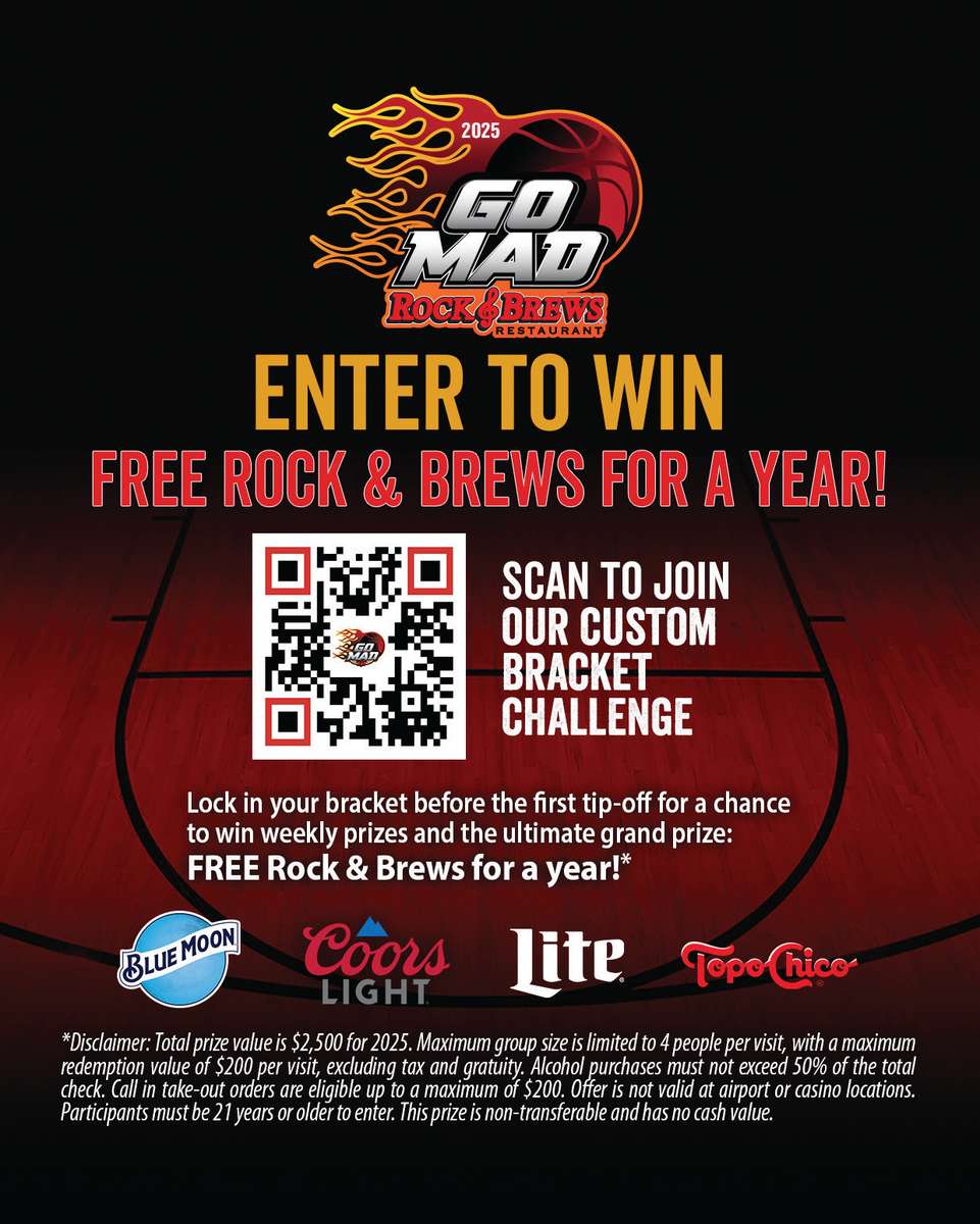 Join our custom Bracketology Challenge for a chance to win FREE Rock & Brews for a year! Plus, score weekly prizes throughout the tournament — win or lose!