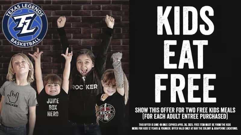 Kids Eat Free when the Legends score 25 points in a quarter!