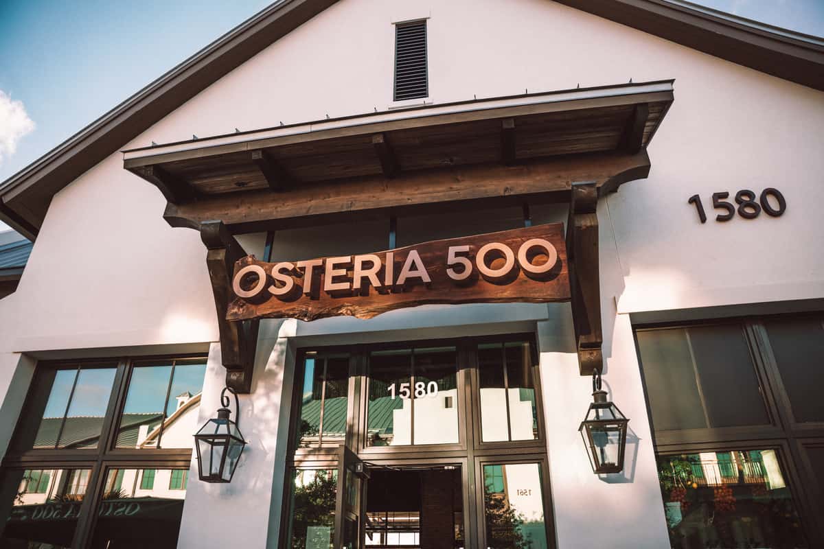 front of restaurant