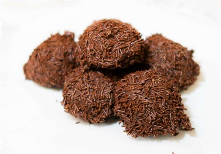 chocolate truffles with sprinkles