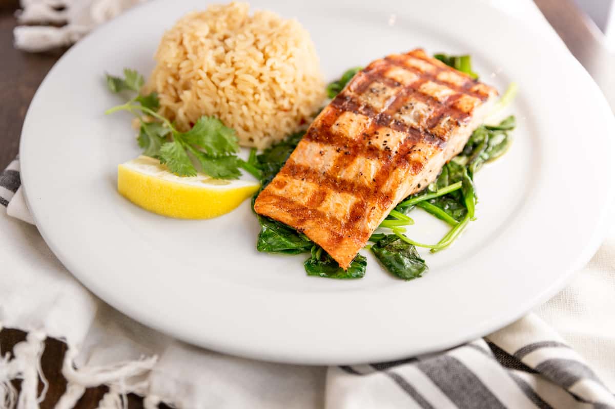 Grilled Salmon - Menu - Odyssey World Cafe - Californian Restaurant in