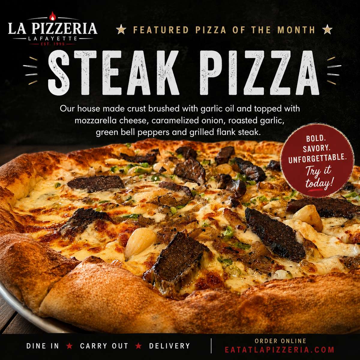 The Steak Pizza