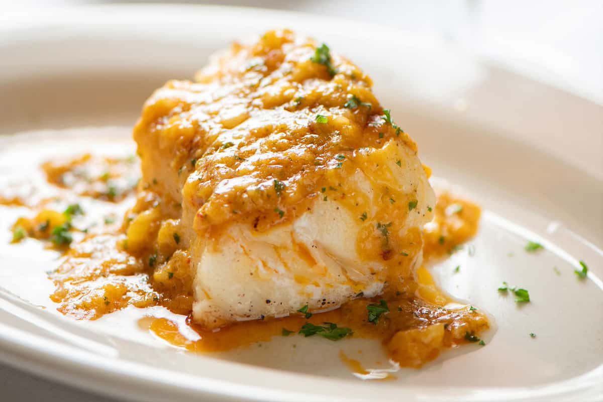 White Fish in an Orange Glaze