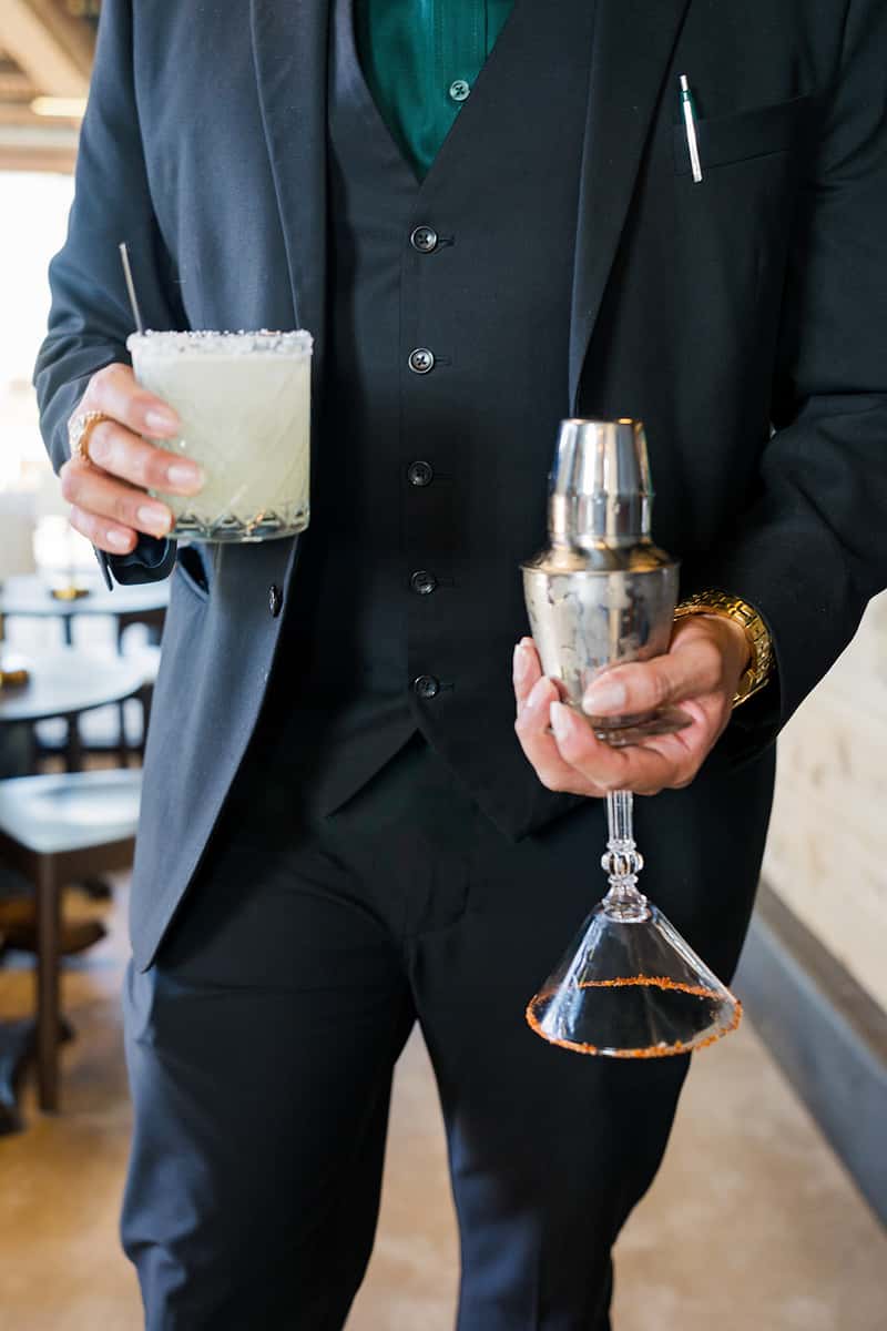 bartender with drinks