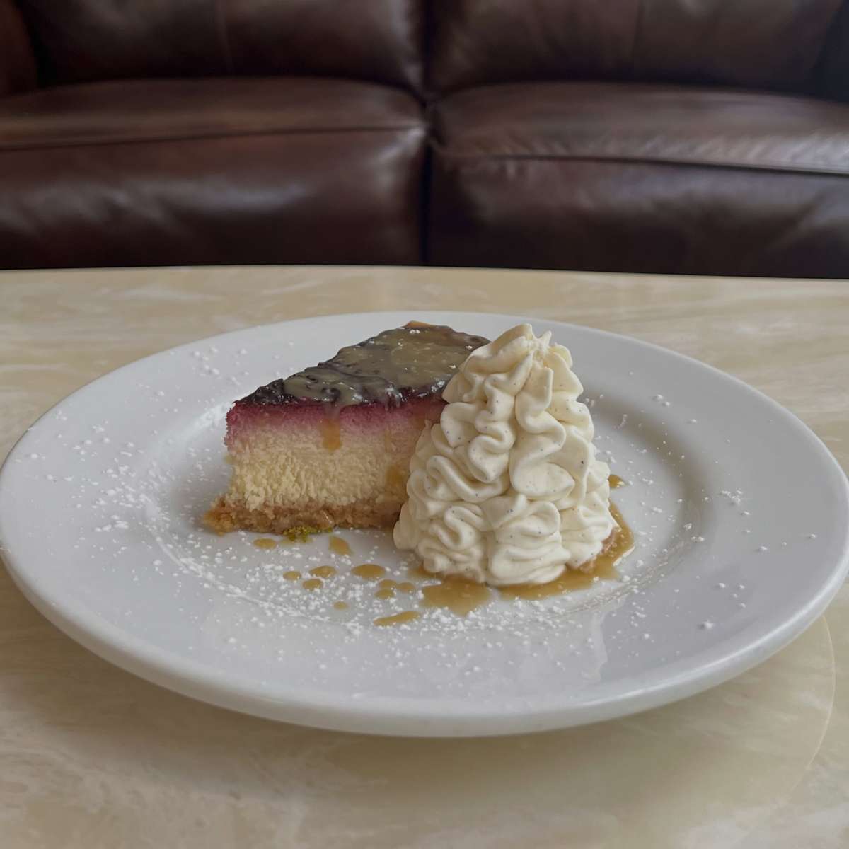 Slice of pie with whipped cream