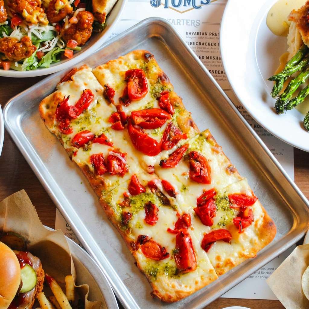 Tomato pesto flatbread