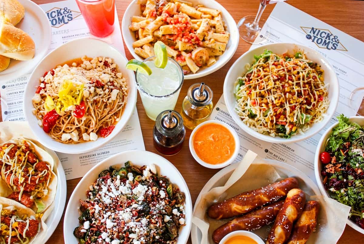 Restaurant table spread