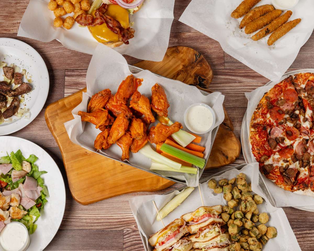 A lot of food in a table