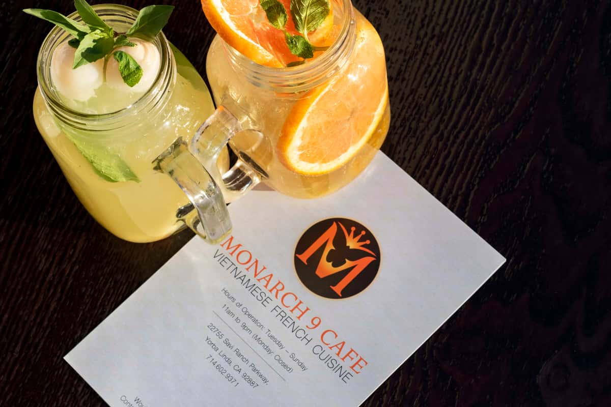 menu and drinks