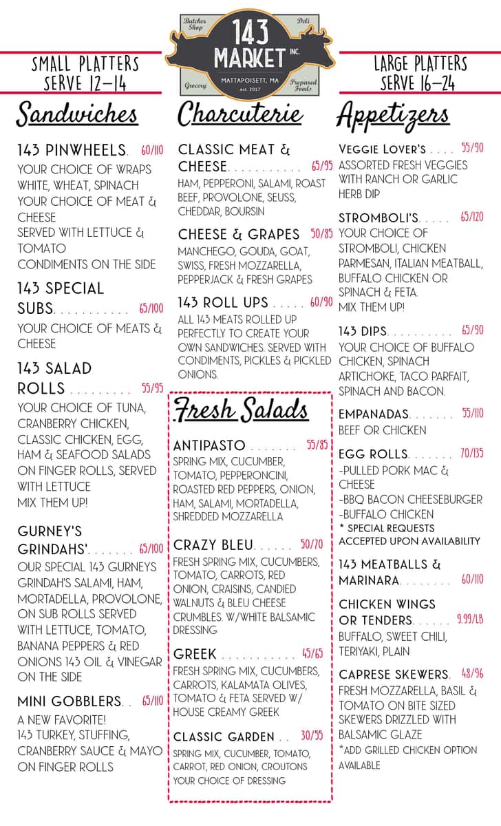 Catering Menu
