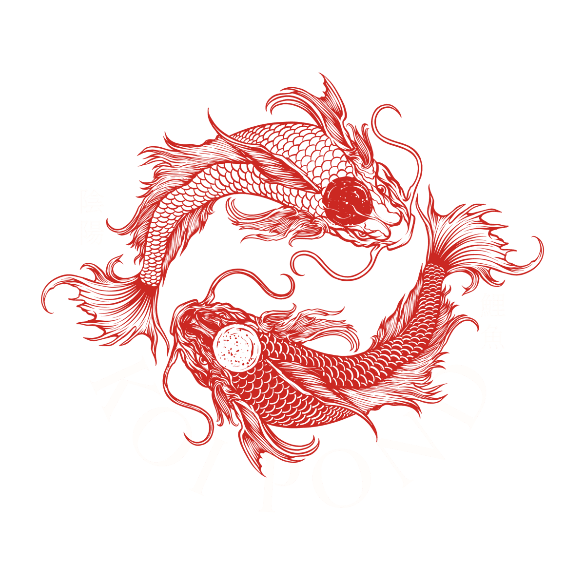 Koi pond logo