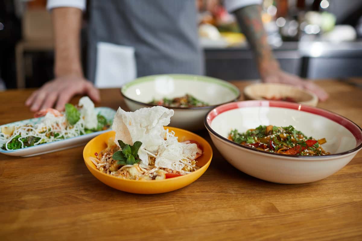 Assortment of dishes