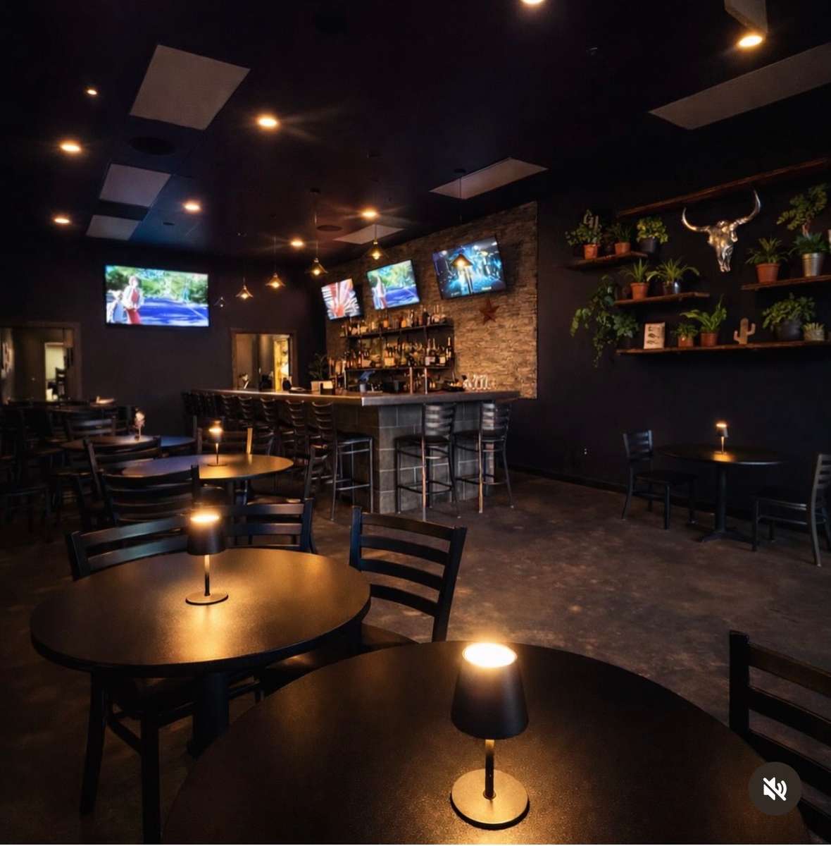 Intimate bar area