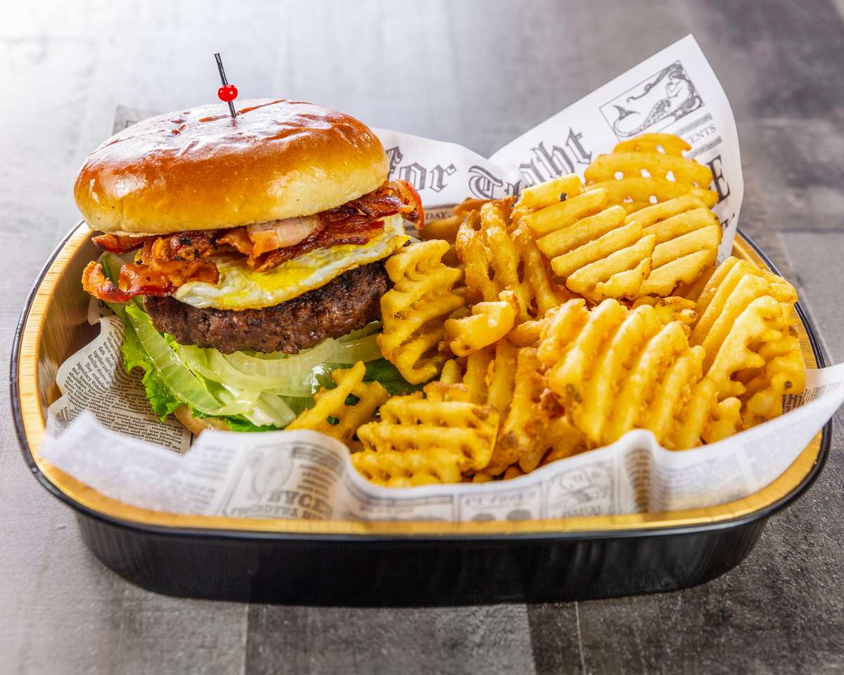 Burger and fries