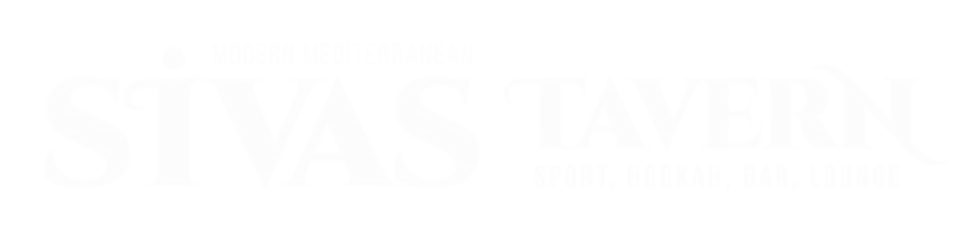 Sivas Tavern logo featuring modern Mediterranean restaurant branding with sports bar, hookah lounge, and nightlife atmosphere