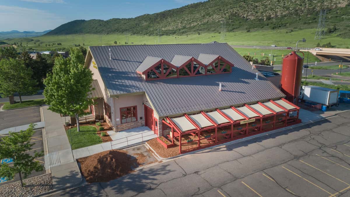 Overhead shot Lariat Lodge Littleton