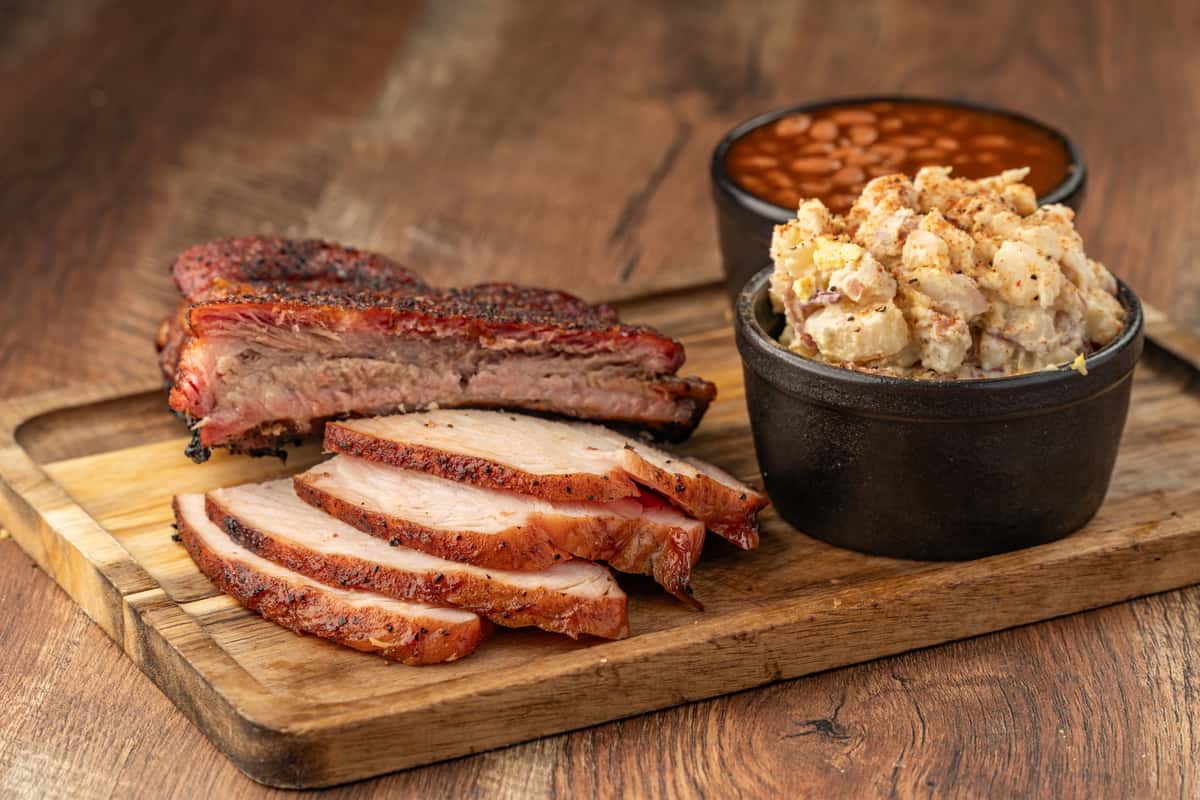 Brisket and beans