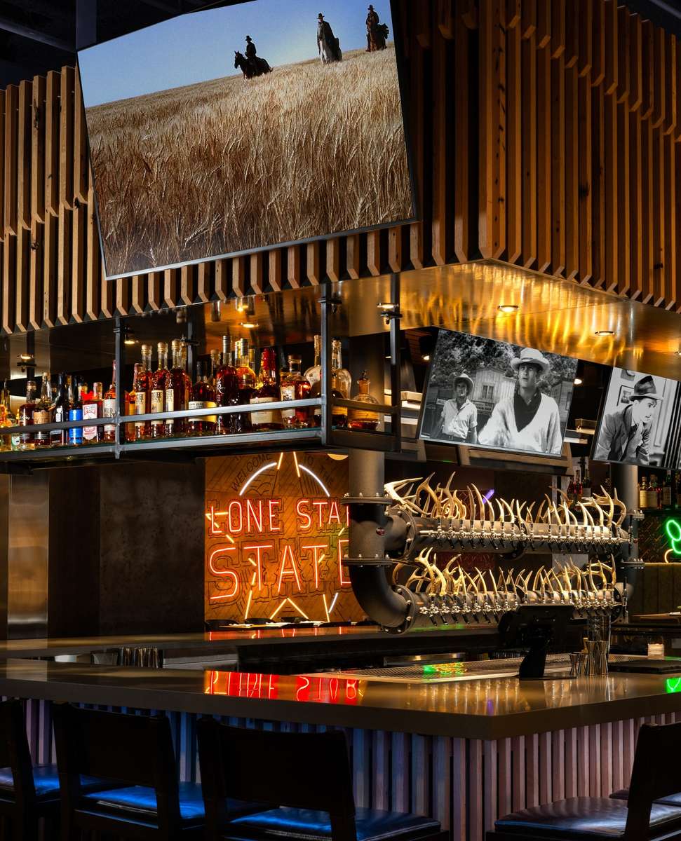Rustic bar setting at Jaxon