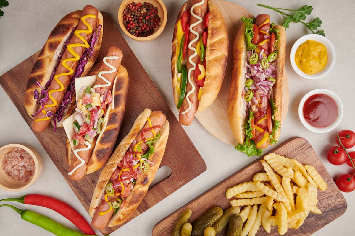 hot dogs and fries