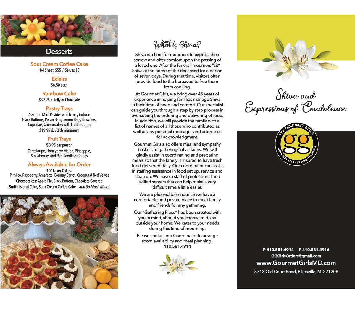 Shiva Menu Page 1