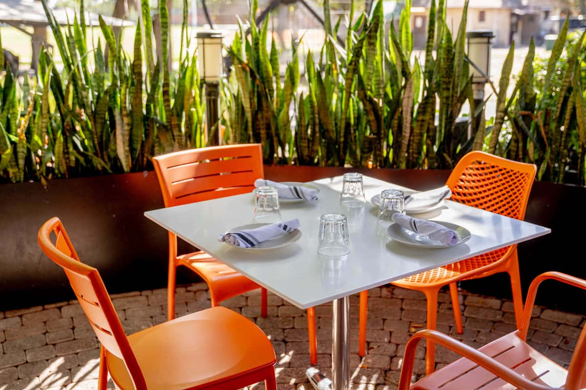 Reserved restaurant table setup for a corporate dinner event