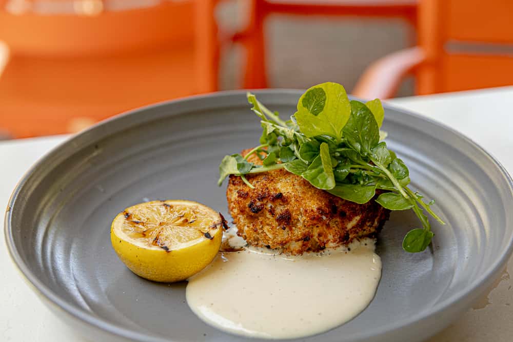 Jumbo Lmp Crab, Shaved Vegetables, Lemon, Aioli