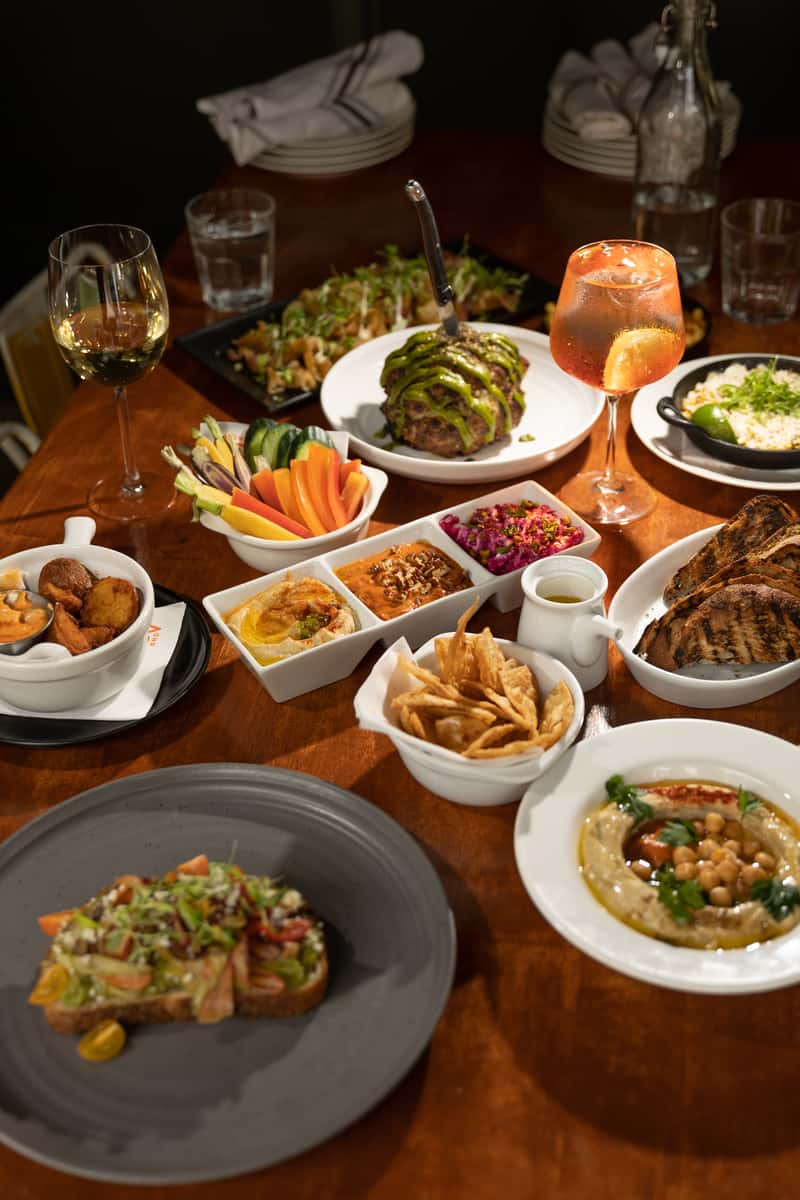 Variety of entrees at Glass & Vine