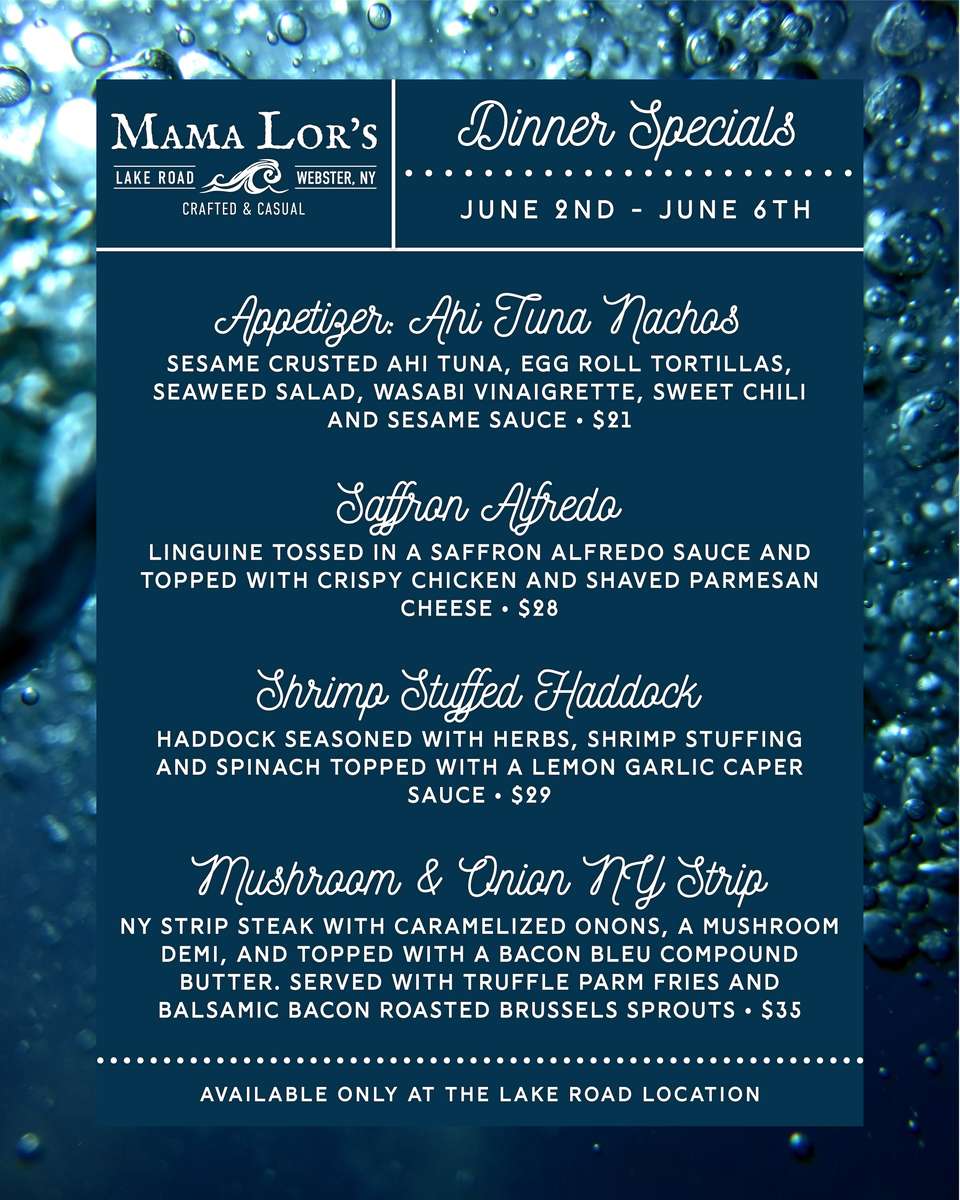 Weekly Dinner Specials