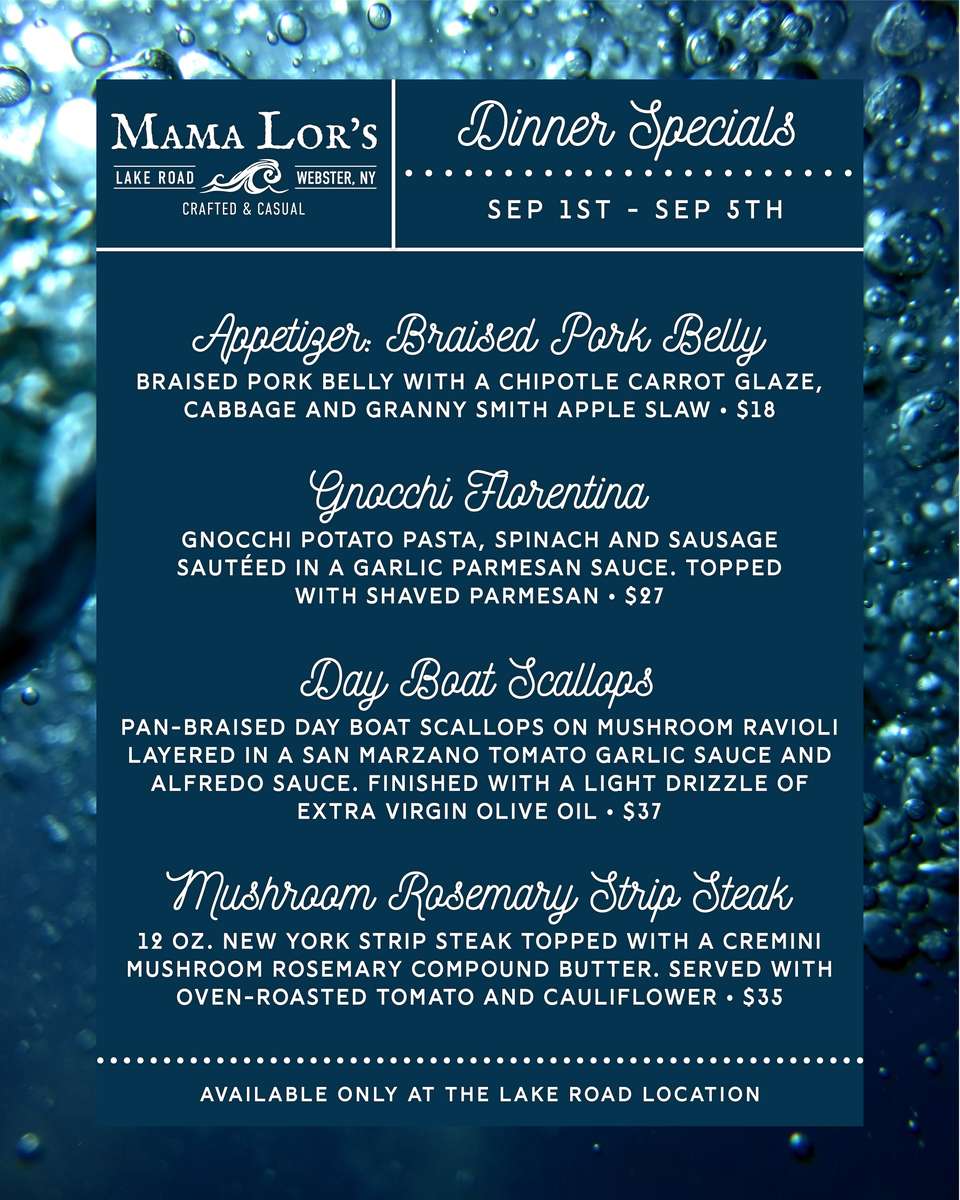 Weekly Dinner Specials