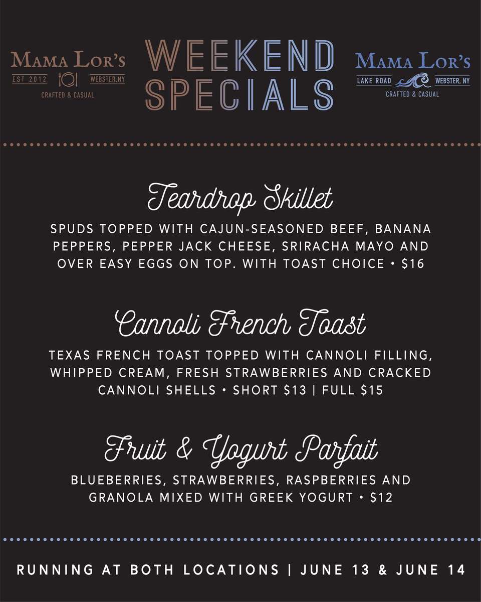 Weekend Breakfast Specials